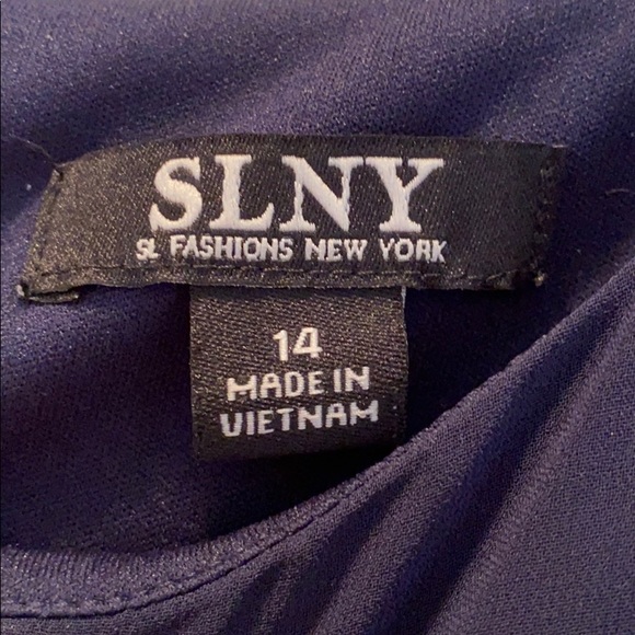 $ negotiable! Navy blue knee length cocktail dress - Picture 3 of 6